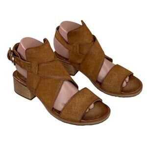 Miz Mooz NWOB Women’s Fiji Leather Sandals Whiskey Brown Size EU 38 (US 7.5–8)